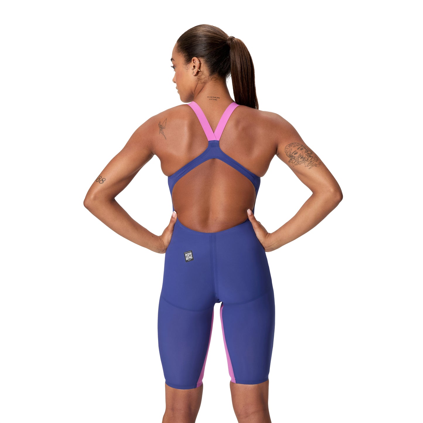 Speedo Fastskin LZR Pure Valor 2.0 LE Noble Navy/Jelly Open Back Kneeskin Technical Suit - East Valley Sports