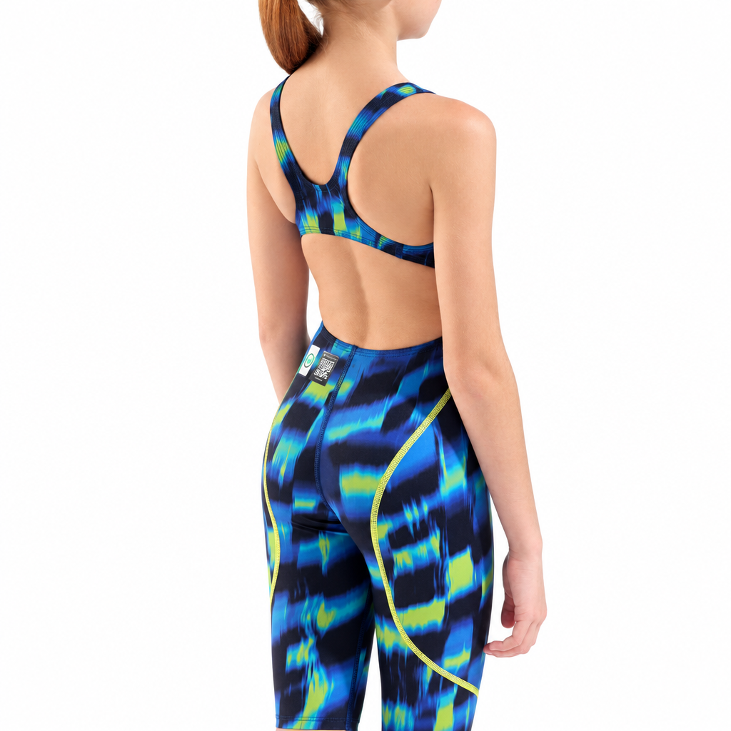 Arena Powerskin ST NEXT LE Aqua Gleam Junior Open Back Technical Suit (12U Compliant)