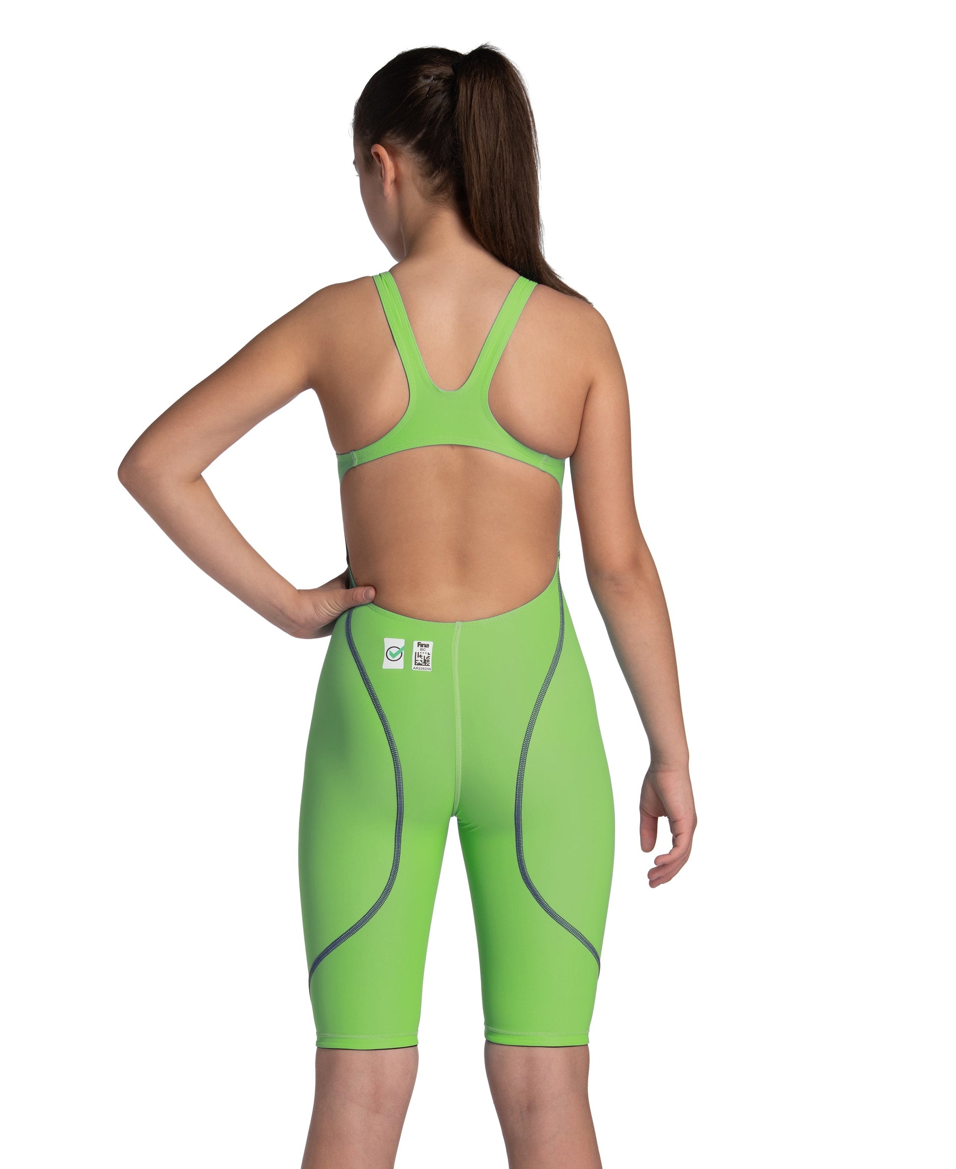 Arena Powerskin ST NEXT LE Green/Navy Junior Open Back Technical Suit (12U Compliant) - East Valley Sports Technical SuitTechnical Suit