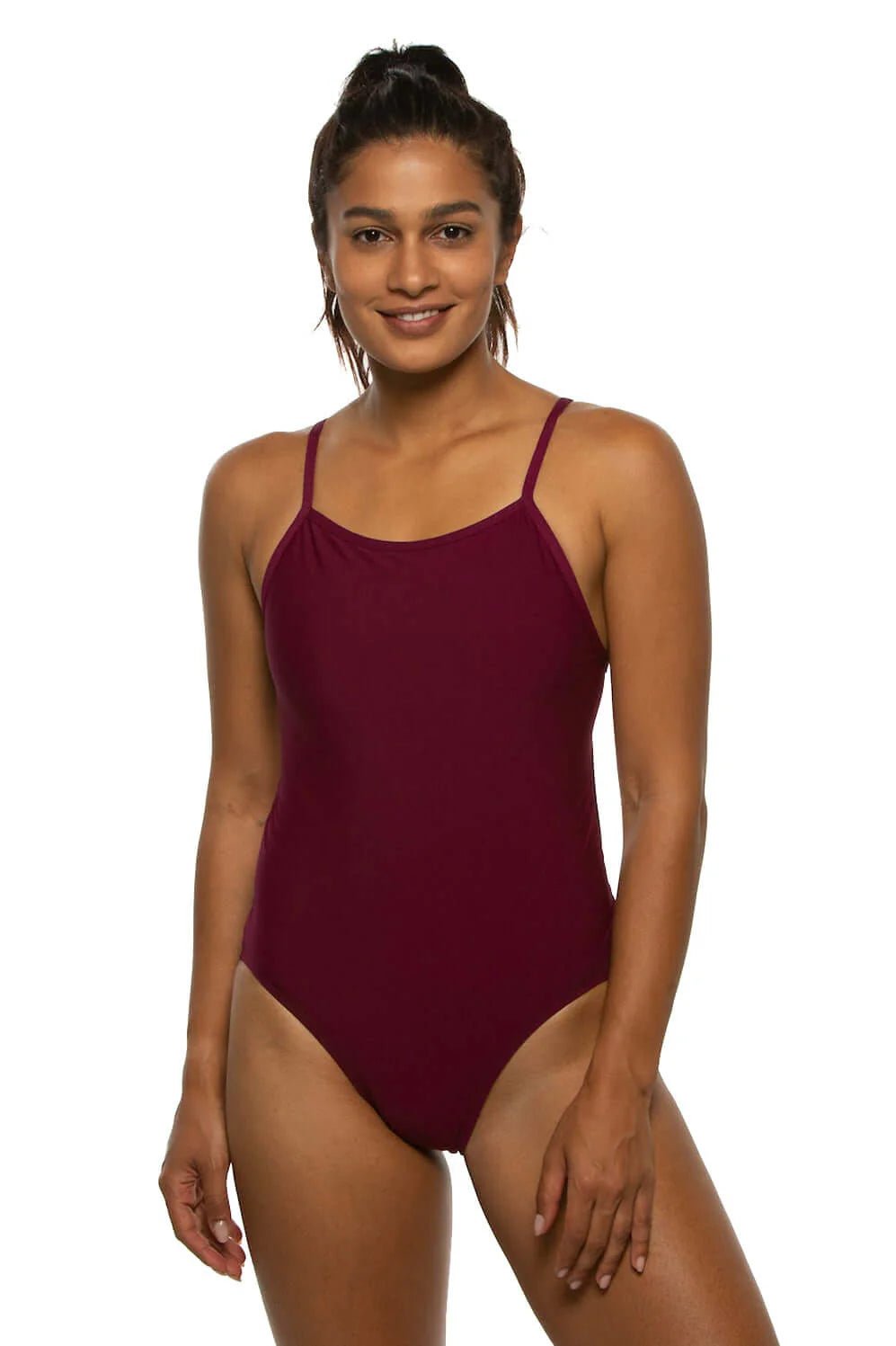 JOLYN Devon One Piece Swimsuit Solid - Cabernet - East Valley Sports SwimsuitSwimsuit