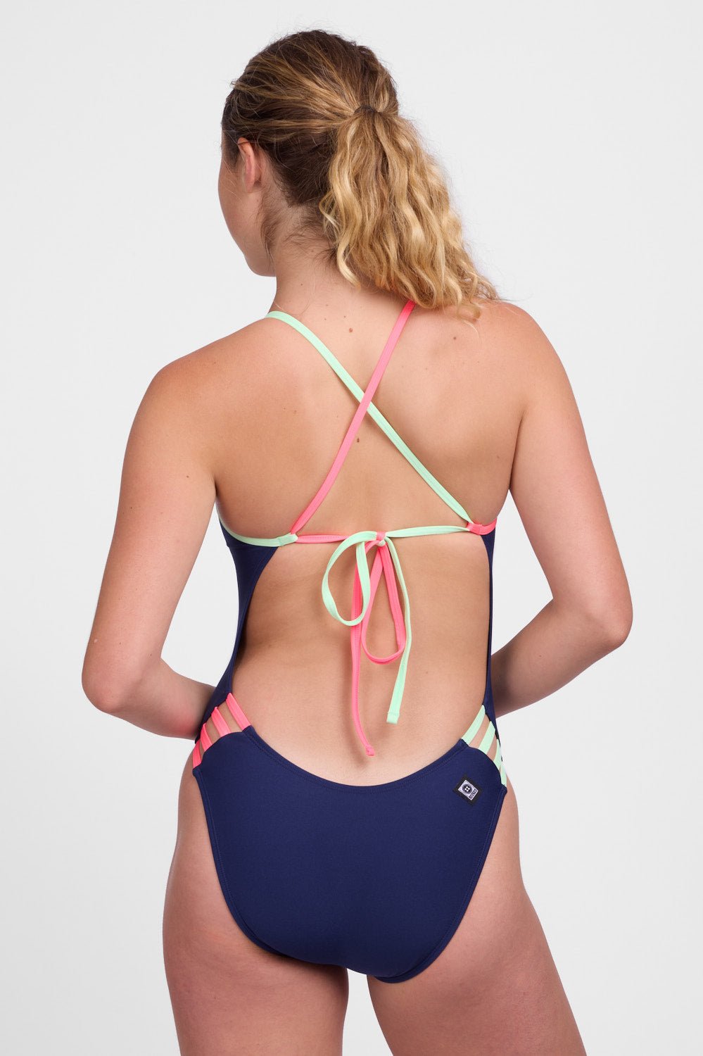 JOLYN Gavin One Piece Contrast - Navy/Mint/Hot Pink - East Valley Sports SwimsuitSwimsuit
