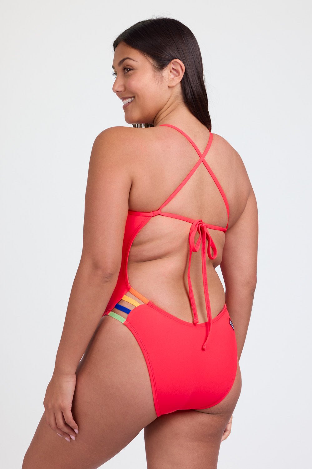 JOLYN Gavin One Piece Contrast - Strawberry/Sunkist/Mango - East Valley Sports SwimsuitSwimsuit