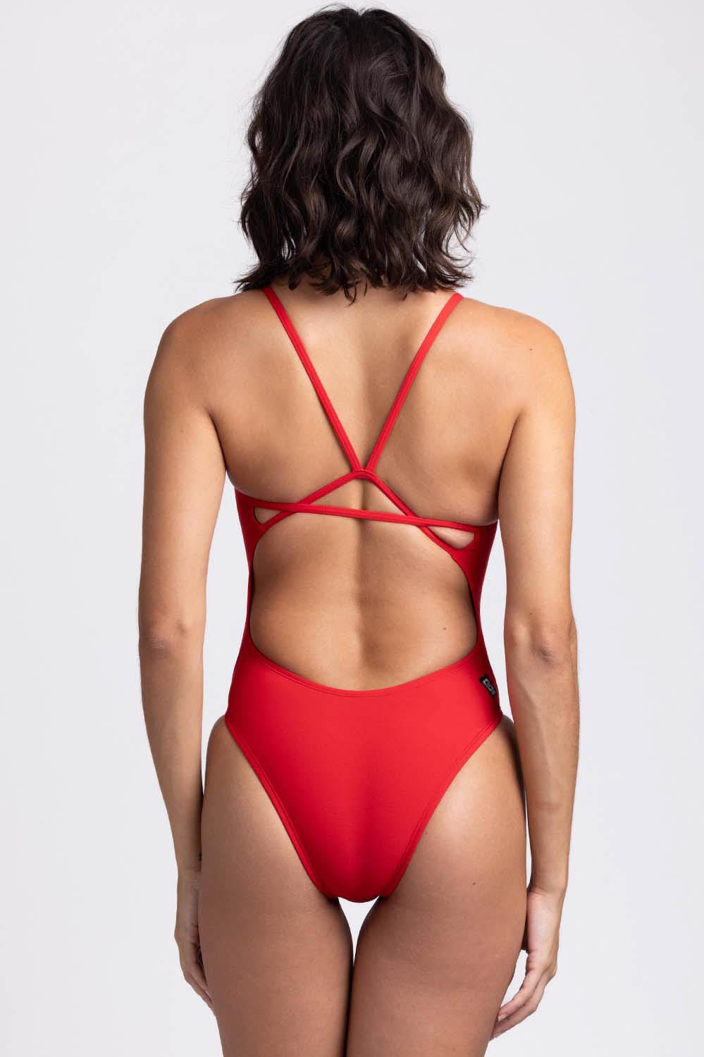 JOLYN Perry One Piece Solid - Red - East Valley Sports SwimsuitSwimsuit