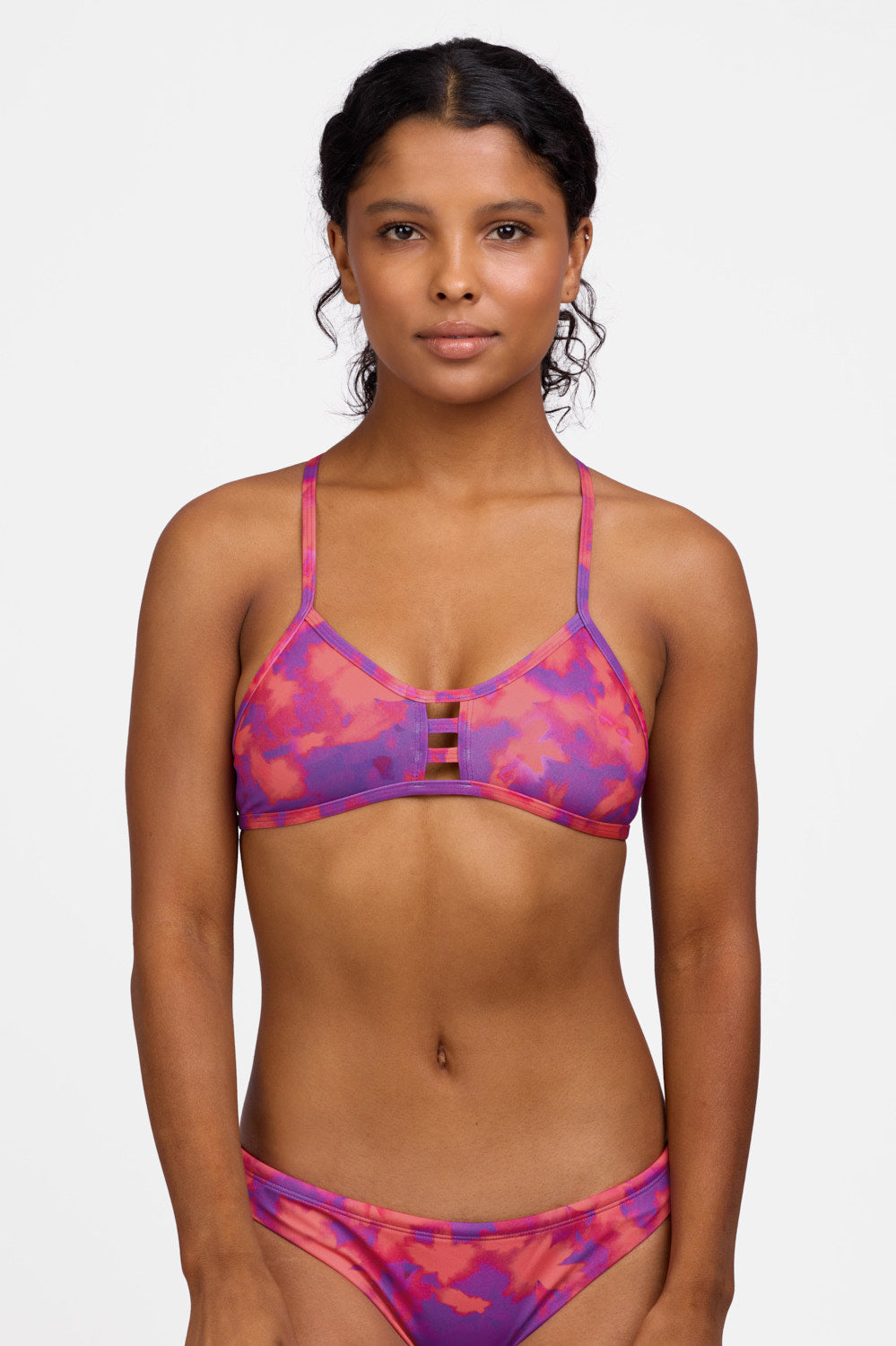 JOLYN Tomcat Bikini Top Print - Canvas