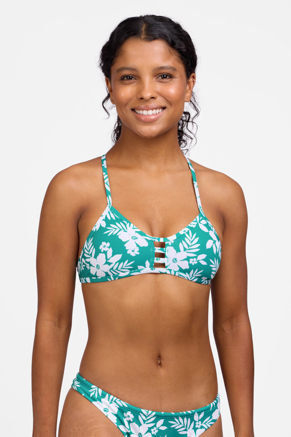 JOLYN Tomcat Bikini Top Print - Tropical Island