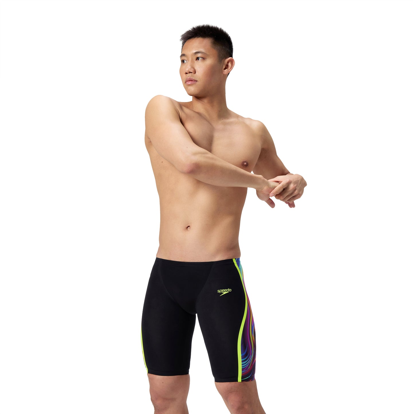 Speedo Fastskin LZR Pure Intent 2.0 Black/Molten Blur/ Hyper Yellow Jammer Technical Suit - East Valley Sports Technical SuitTechnical Suit