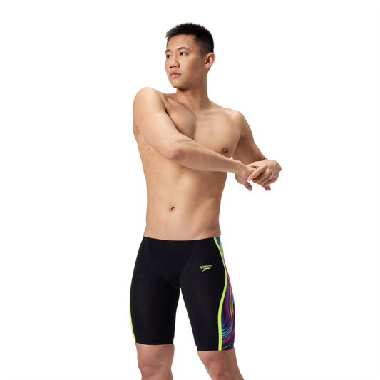 Speedo Fastskin LZR Pure Intent 2.0 Black/Molten Blur/ Hyper Yellow Jammer Technical Suit - East Valley Sports Technical SuitTechnical Suit