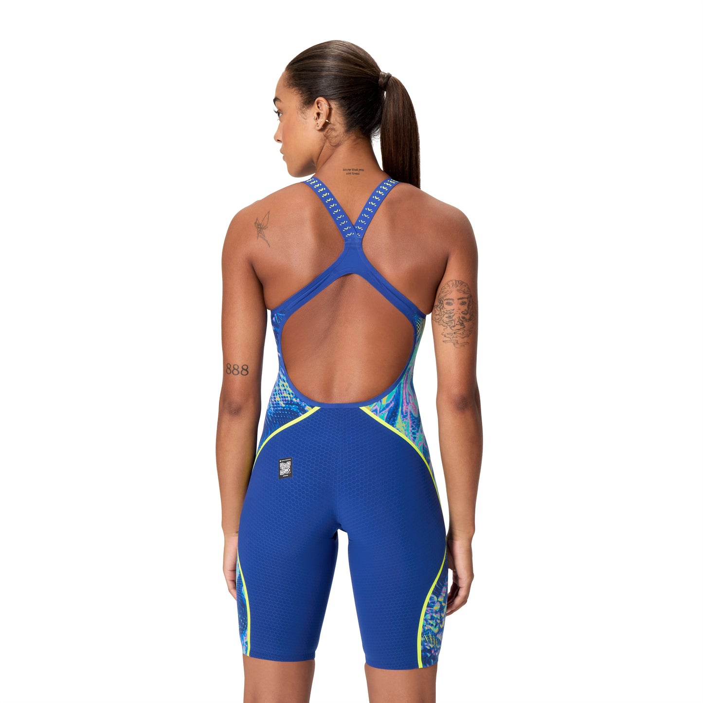 Speedo Fastskin LZR Pure Intent 2.0 Navy/Multi/Yellow Open Back Kneeskin Technical Suit - East Valley Sports Technical SuitTechnical Suit