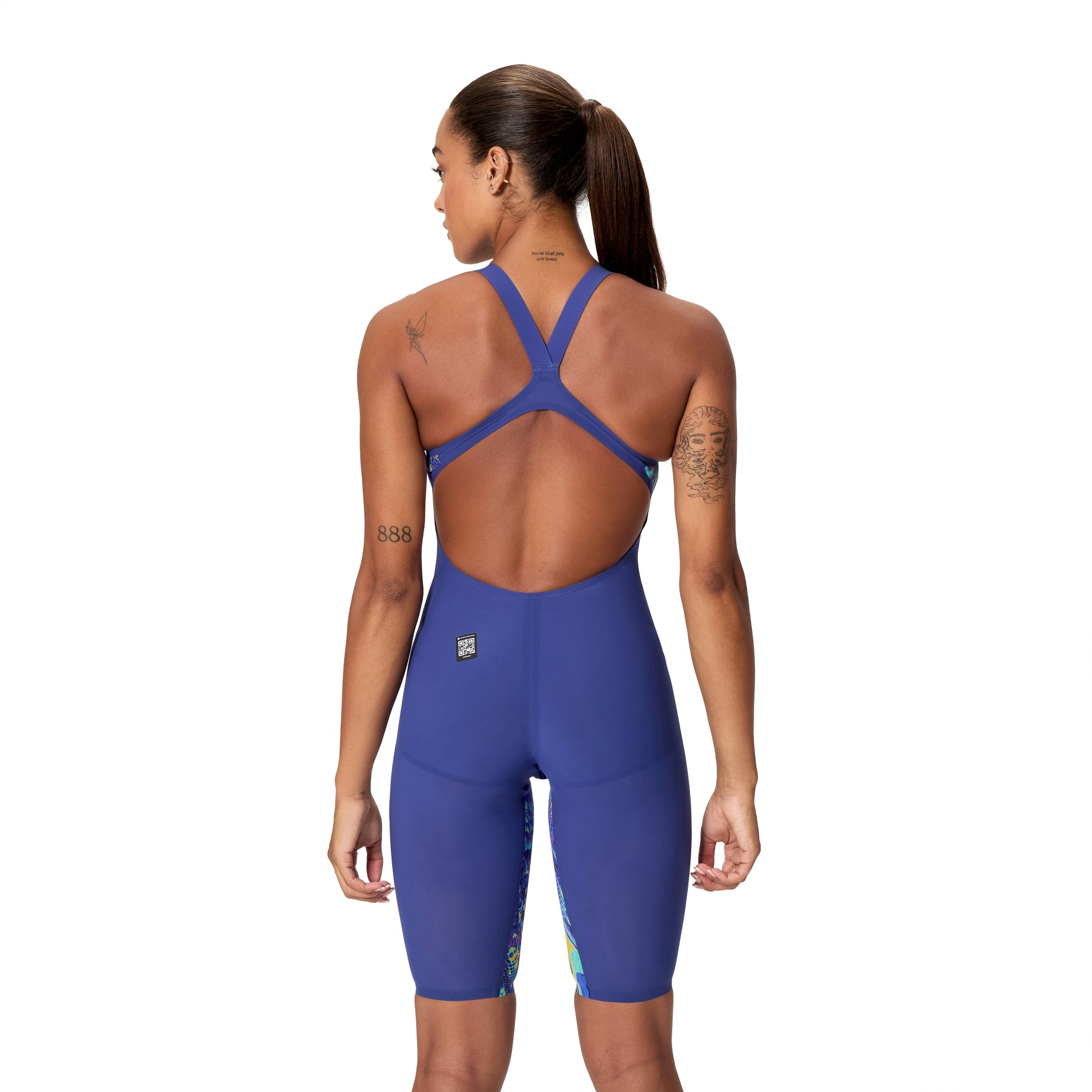 Speedo Fastskin LZR Pure Valor 2.0 LE Navy/Multi Open Back Kneeskin Technical Suit - East Valley Sports