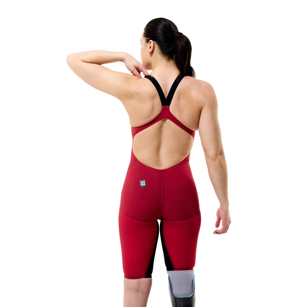 Speedo Fastskin LZR Pure Valor 2.0 Red/Black Open Back Kneeskin Technical Suit - East Valley Sports