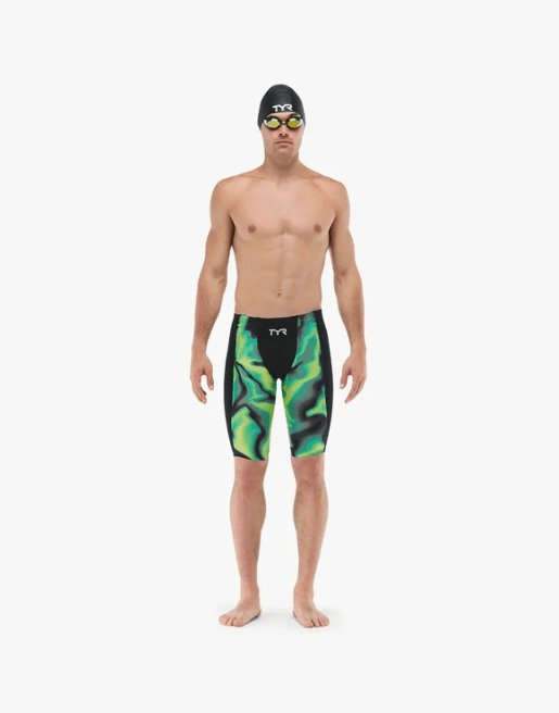 TYR Shockwave High Waist Infared Volts/Limelight Jammer Technical Suit - East Valley Sports Technical SuitTechnical Suit