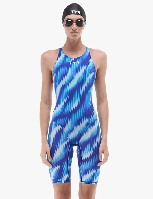 TYR Thresher Cryo Ocean Blue Open Back Technical Suit - East Valley Sports Technical SuitTechnical Suit